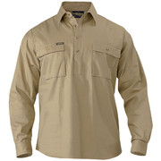 Bisley BSC6433 Closed Front Cotton Drill Shirt - Long Sleeve 