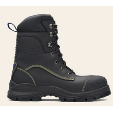 Style 995 - Black platinum quality leather high leg 185mm height safety boot.