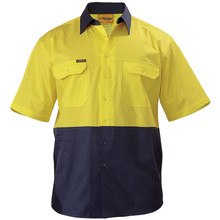 Bisley BS1895 2 Tone Cool Lightweight Drill Shirt - Short Sleeve 