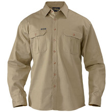 Bisley BS6433 Original Cotton Drill Shirt - Long Sleeve 