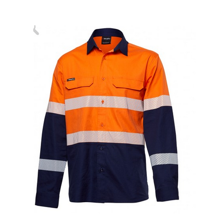 King Gee K54028 Work Cool Pro Hi Vis Reflective Shirt L/S