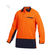 King Gee K54840 Workcool 2 Hyperfreeze Hi-Vis polo L/S
