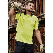 Syzmik ZH465 Mens Hi Vis Squad Polo S/S