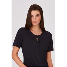 City Collection 2295 Keyhole S/S Knit Top